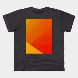 Orange Geometric Triangles Gradient Kids T-Shirt